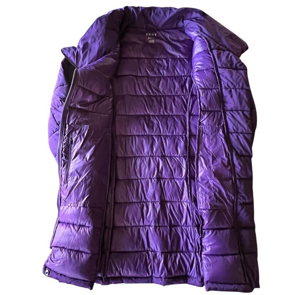 DKNY 3/4 Length Lightweight Puffer Parka Coat size XS - Picture 4 of 12